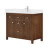 Custom image for Dark Walnut with Brushed Nickel Trim / White Quartz / No Mirror