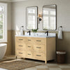 Custom image for Scandinavian Oak with Matte Black Trim / Giotto Quartz / No Mirror