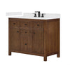 Custom image for Dark Walnut with Matte Black Trim / Carrara Cultured Marble / No Mirror