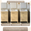 Custom image for Scandinavian Oak with Satin Bronze Trim / Giotto Quartz / No Mirror
