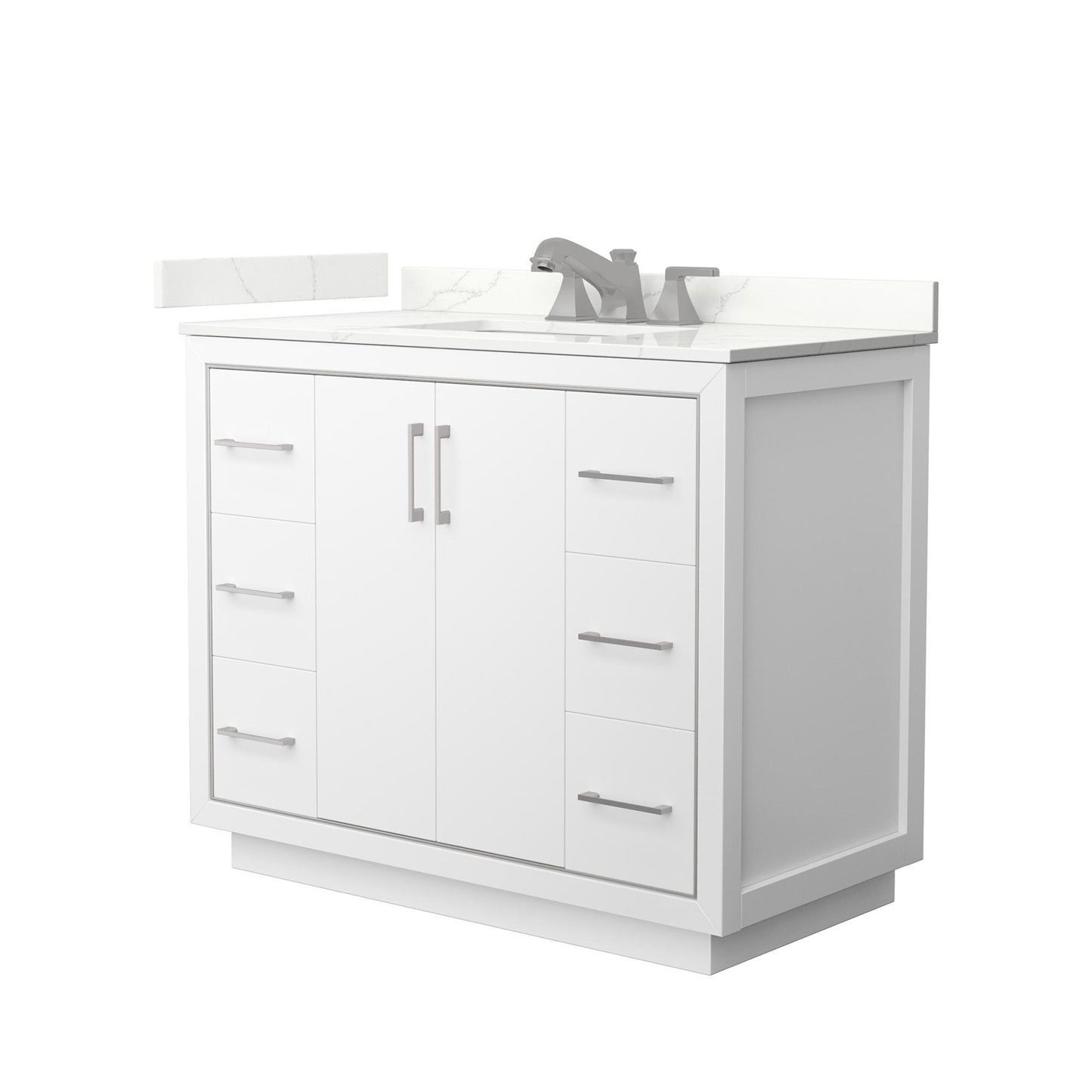 Icon Bathroom Vanity with Countertop 42 inch Single Sink 3-hole Faucet Setup