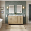 Custom image for White Oak with Brushed Nickel Trim / White Cultured Marble / No Mirror