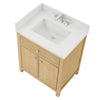Custom image for Scandinavian Oak with Brushed Nickel Trim / White Quartz / No Mirror