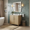 Custom image for White Oak with Brushed Nickel Trim / No Mirror