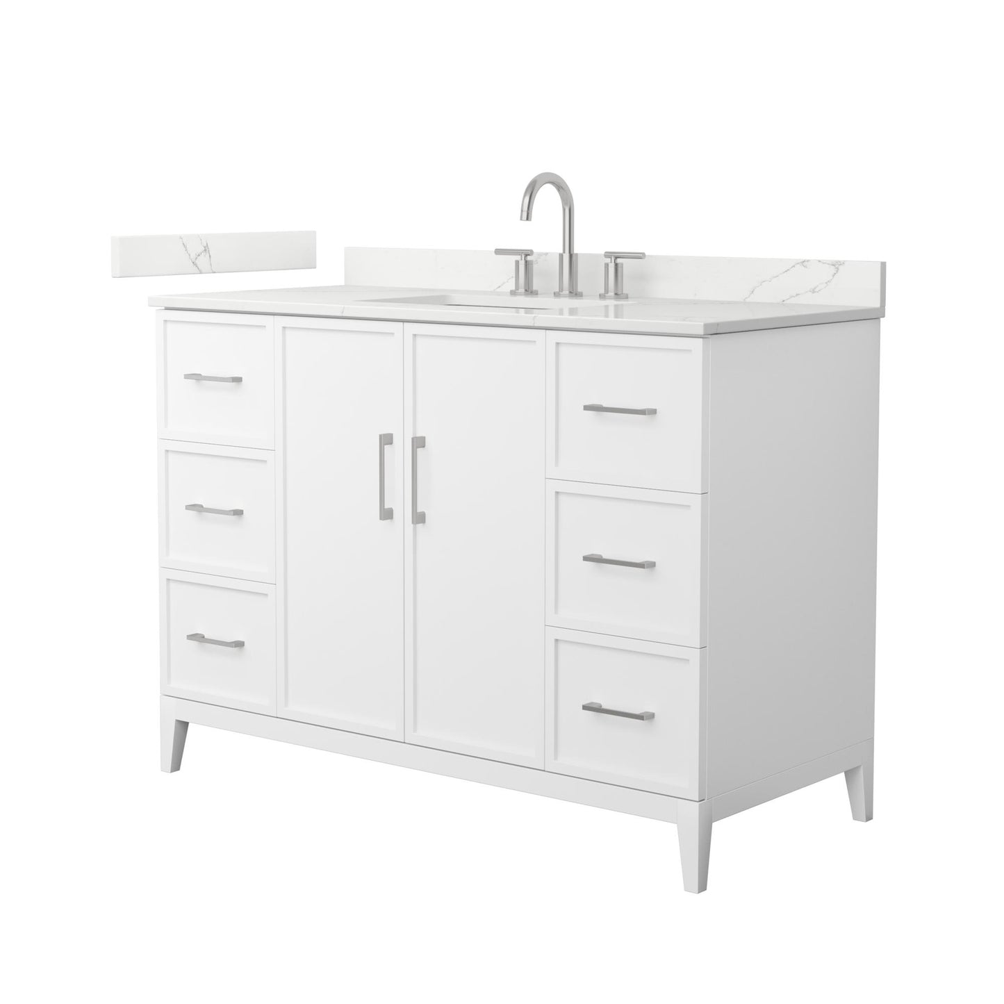Elan Bathroom Vanity with Countertop 48 inch Single Sink 3-hole Faucet Setup