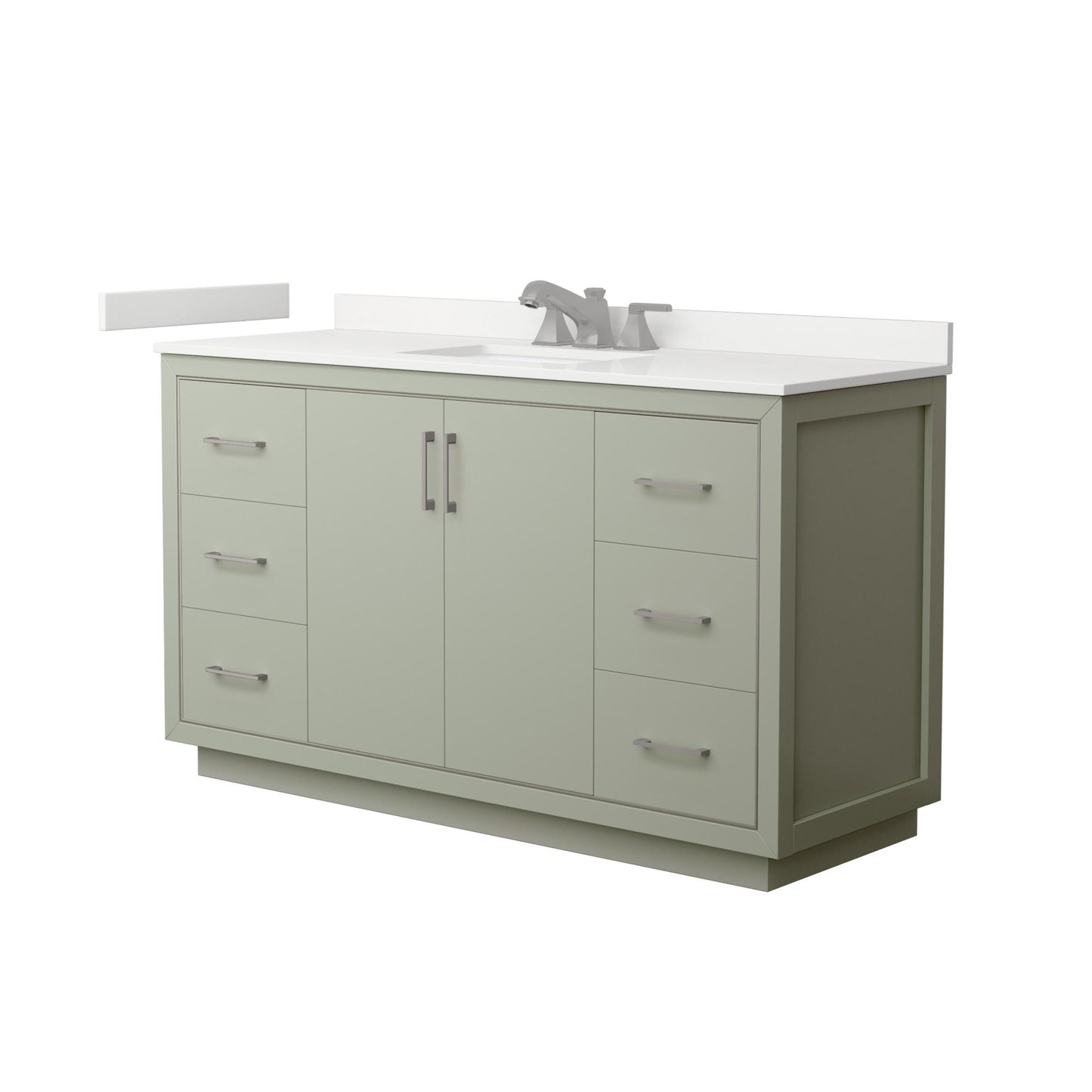 Icon Bathroom Vanity with Countertop 60 inch Single Sink 3-hole Faucet Setup