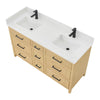 Custom image for Scandinavian Oak with Matte Black Trim / White Quartz / No Mirror
