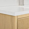 Custom image for Scandinavian Oak with Brushed Nickel Trim / Giotto Quartz / No Mirror