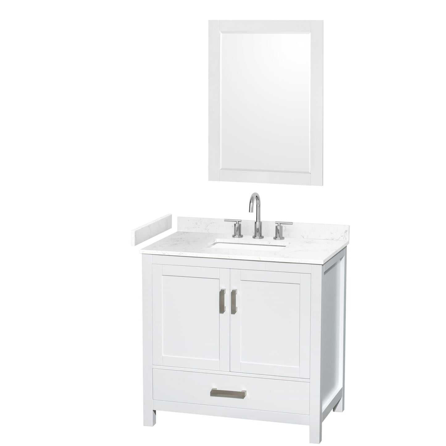 Sheffield Bathroom Vanity with Countertop 36 inch Single Sink 3-hole Faucet Setup