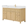 Custom image for Scandinavian Oak with Satin Bronze Trim / Giotto Quartz / No Mirror
