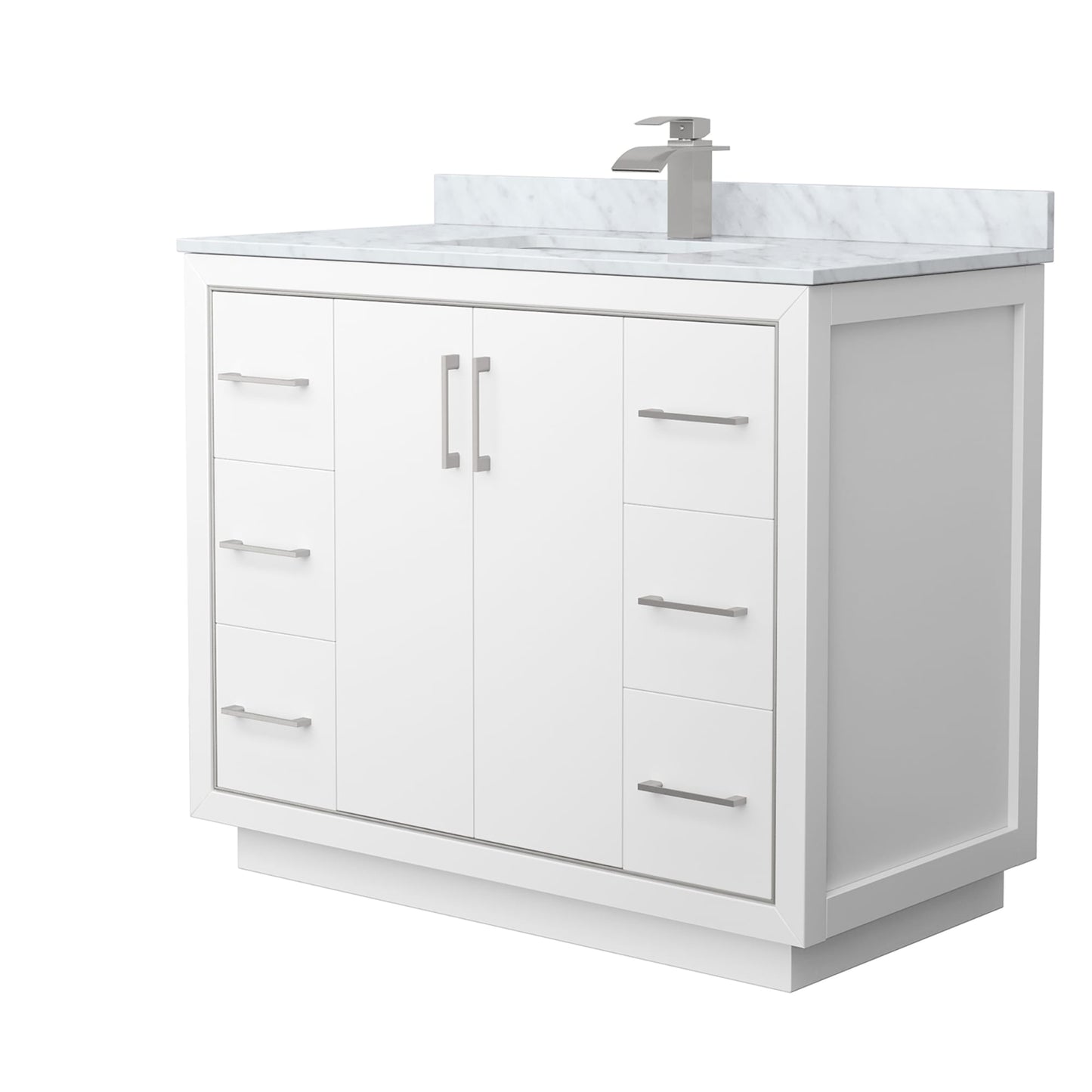 Icon Bathroom Vanity with Countertop 42 inch Single Sink Single hole Faucet Setup