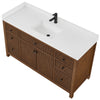 Custom image for Dark Walnut with Matte Black Trim / White Quartz / No Mirror
