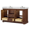 Custom image for Dark Walnut with Polished Chrome Trim / White Quartz / No Mirror