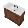 Custom image for Dark Walnut with Matte Black Trim / White Quartz / No Mirror