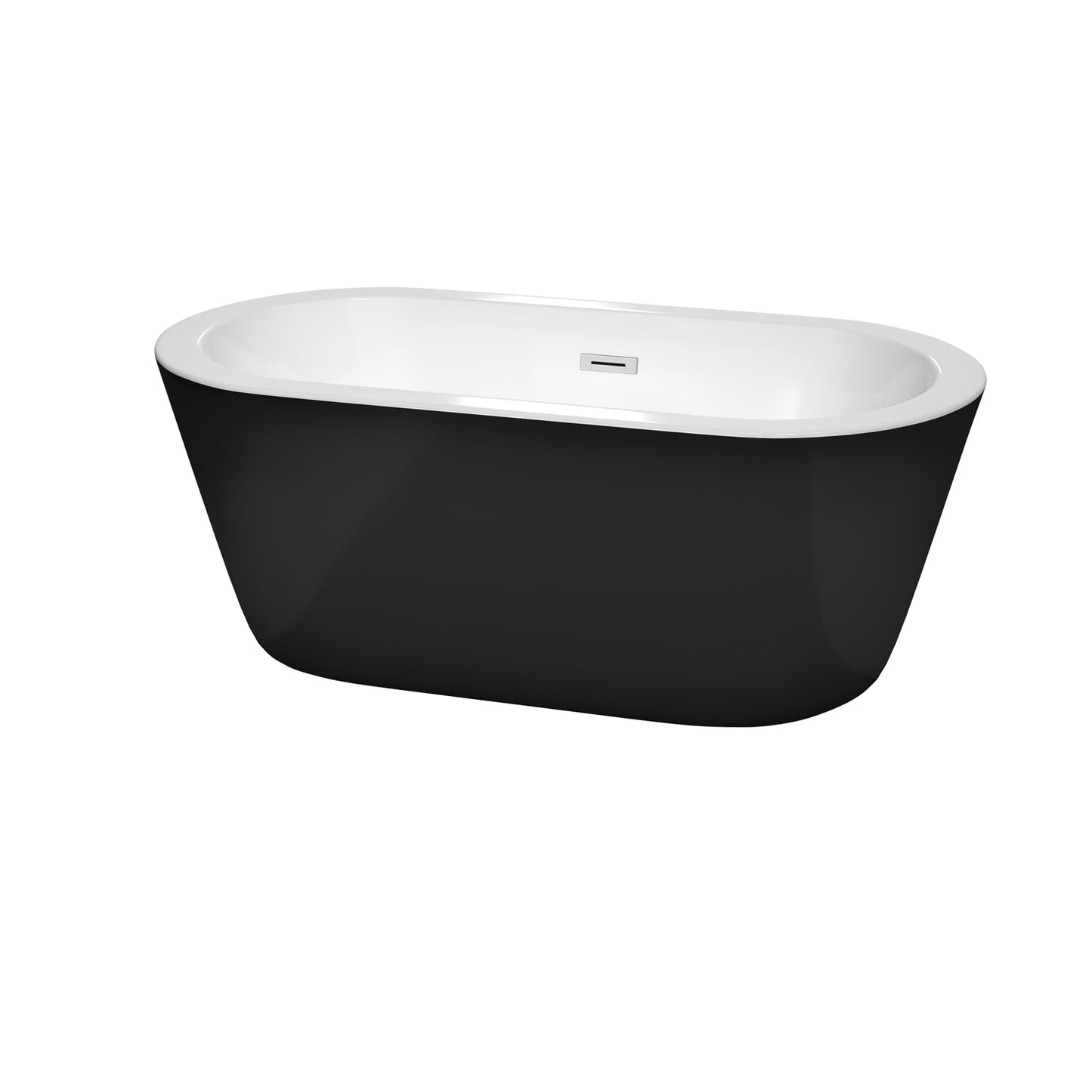 Mermaid Freestanding Acrylic Bathtub No Faucet 60 inch