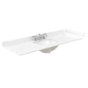 Custom image for Dark Walnut with Brushed Nickel Trim / White Cultured Marble / No Mirror