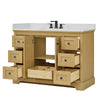 Custom image for Honey Oak with Matte Black Trim / Carrara Cultured Marble / No Mirror