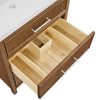 Custom image for Toasted Walnut with Brushed Nickel Trim / White Quartz / No Mirror