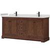 Custom image for Dark Walnut with Matte Black Trim / Giotto Quartz / No Mirror