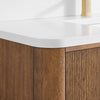 Custom image for Toasted Walnut with Satin Bronze Trim / White Quartz / No Mirror