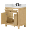 Custom image for Scandinavian Oak with Matte Black Trim / Giotto Quartz / No Mirror