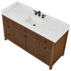 Custom image for Dark Walnut with Matte Black Trim / Carrara Cultured Marble / No Mirror