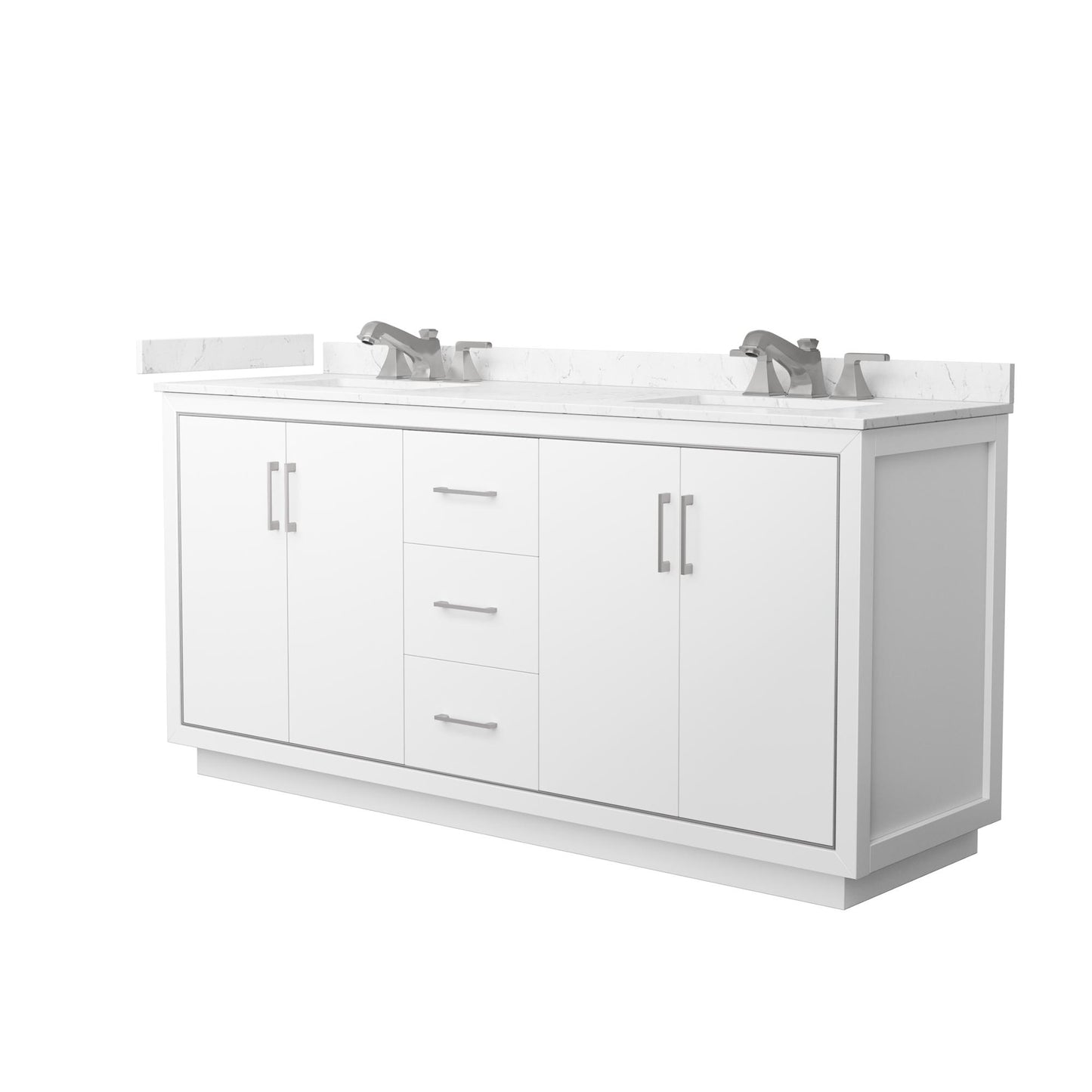 Icon Bathroom Vanity with Countertop 72 inch Double Sink 3-hole Faucet Setup