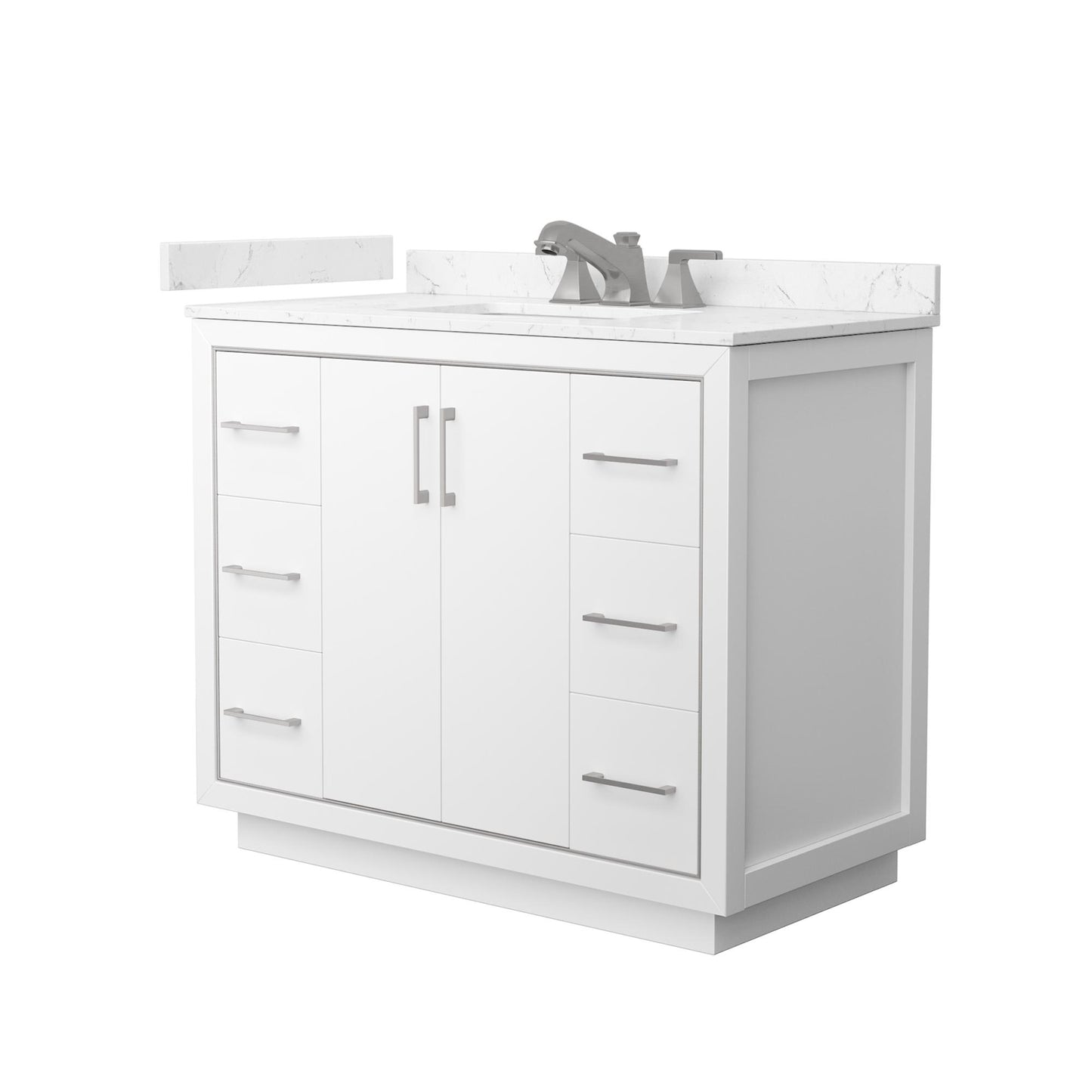 Icon Bathroom Vanity with Countertop 42 inch Single Sink 3-hole Faucet Setup