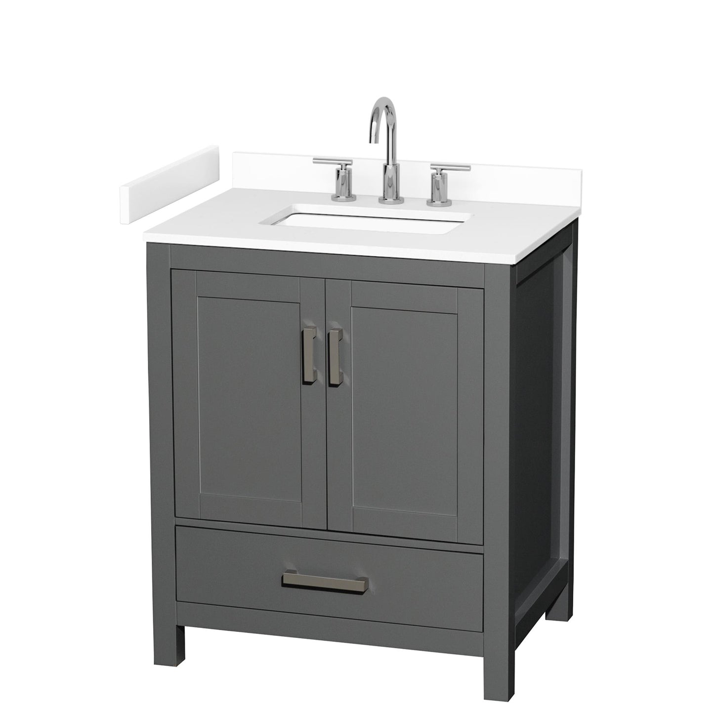 Sheffield Bathroom Vanity with Countertop 30 inch Single Sink 3-hole Faucet Setup