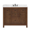 Custom image for Dark Walnut with Matte Black Trim / White Cultured Marble / No Mirror