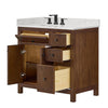Custom image for Dark Walnut with Matte Black Trim / Carrara Cultured Marble / No Mirror