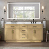 Custom image for Rift Oak with Matte Black Trim / Giotto Quartz / No Mirror