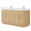 Custom image for Rift Oak with Brushed Nickel Trim / Carrara Cultured Marble / No Mirror