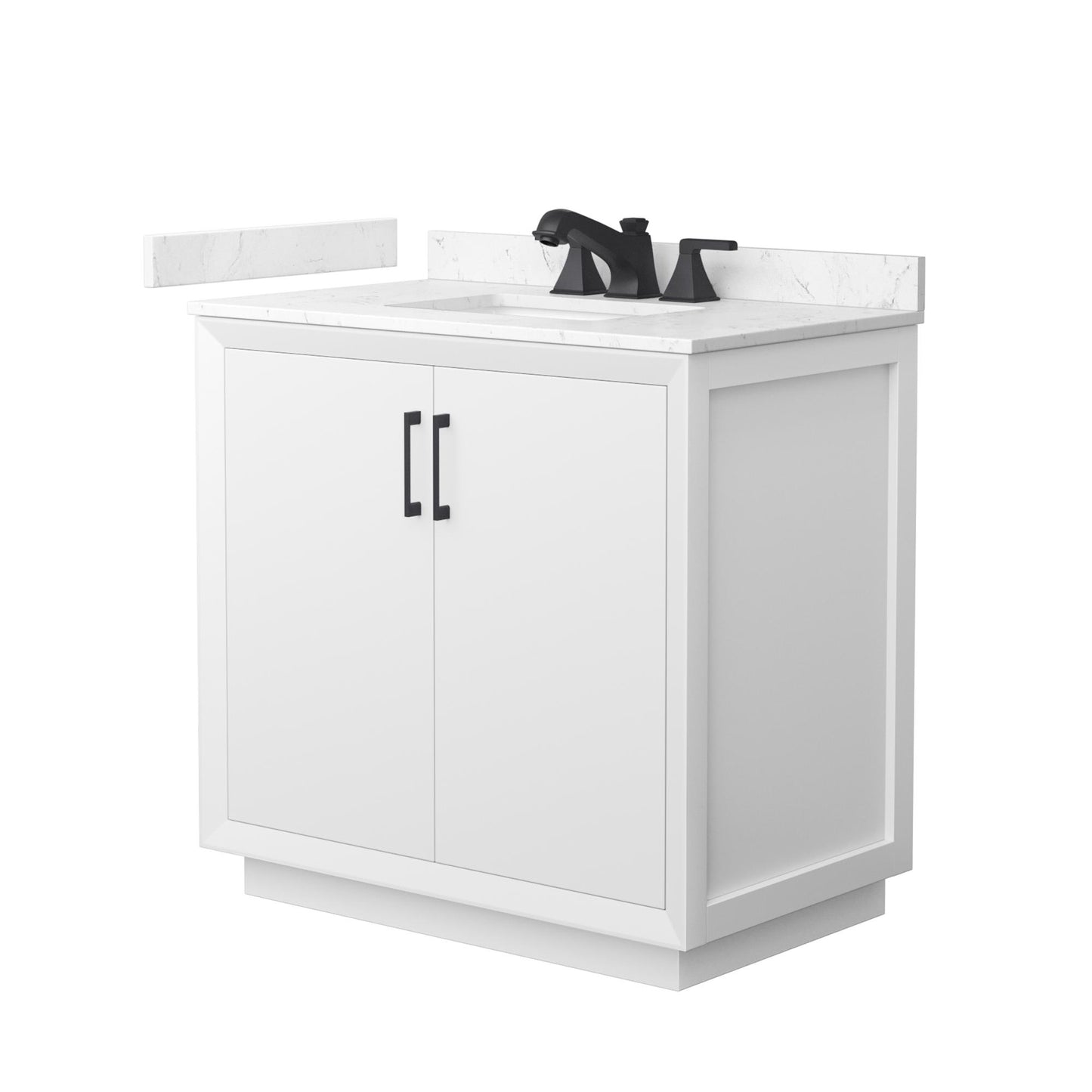 Strada Bathroom Vanity with Countertop 36 inch Single Sink 3-hole Faucet Setup
