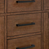 Custom image for Dark Oak with Matte Black Trim / Giotto Quartz / No Mirror
