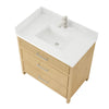 Custom image for Scandinavian Oak with Brushed Nickel Trim / Giotto Quartz / No Mirror