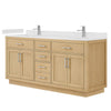 Custom image for Rift Oak with Brushed Nickel Trim / Giotto Quartz / No Mirror