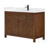 Custom image for Dark Walnut with Matte Black Trim / White Cultured Marble / No Mirror