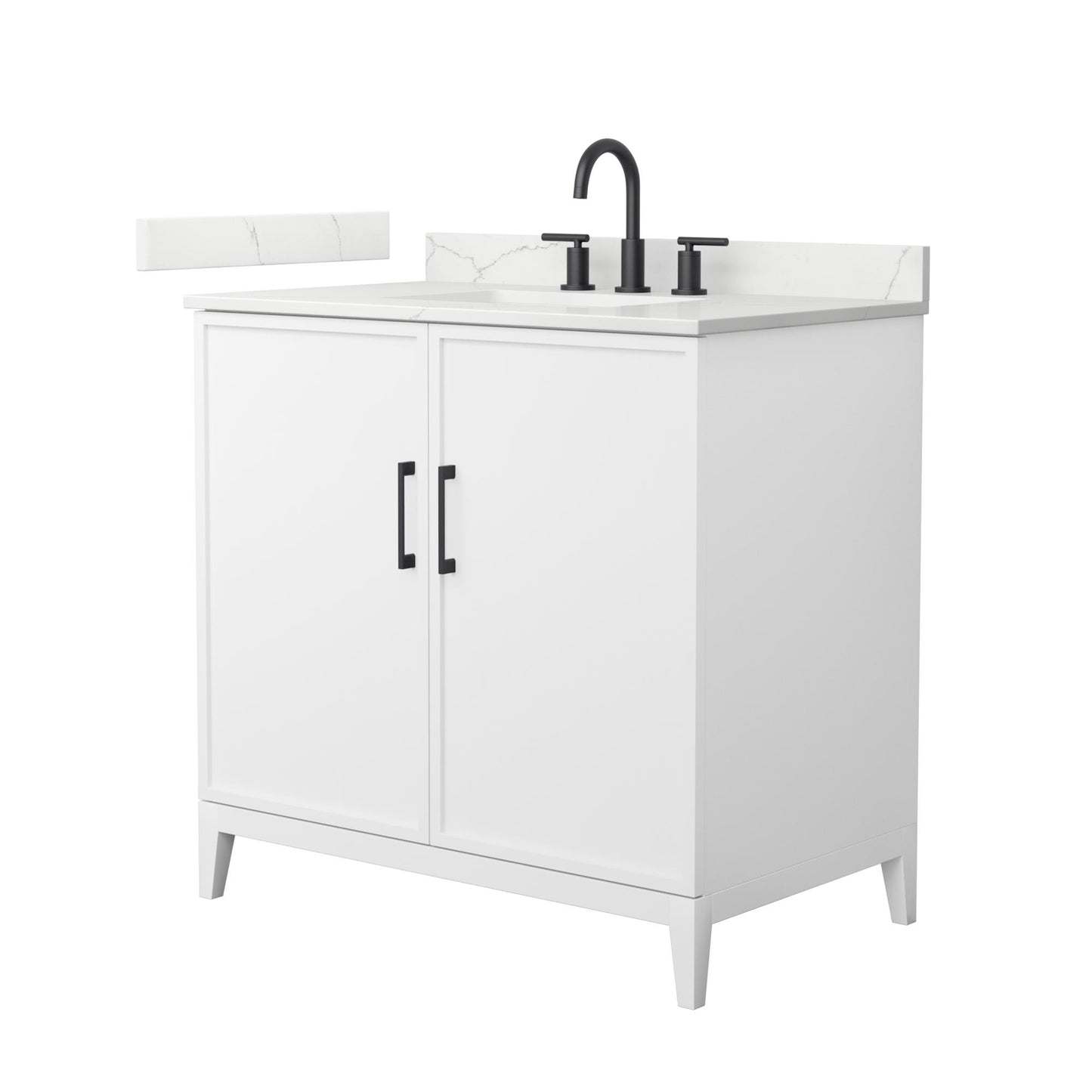 Elan Bathroom Vanity with Countertop 36 inch Single Sink 3-hole Faucet Setup