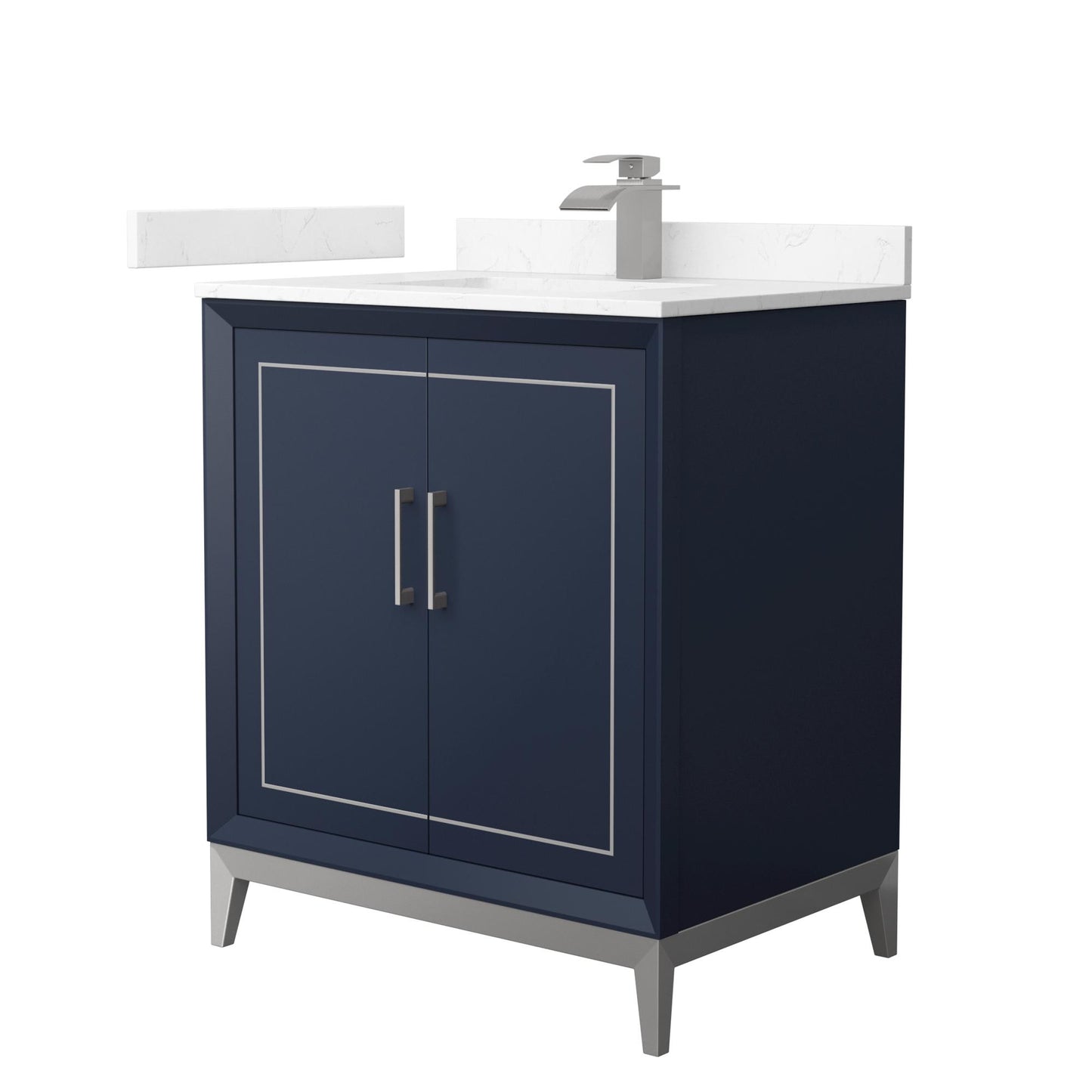 Marlena Bathroom Vanity with Countertop 30 inch Single Sink Single hole Faucet Setup