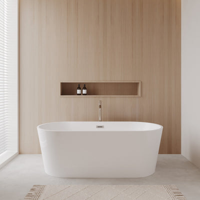 Carissa Freestanding Acrylic Bathtub With Faucet 67 inch