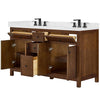 Custom image for Dark Walnut with Matte Black Trim / Carrara Cultured Marble / No Mirror