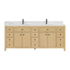 Custom image for Scandinavian Oak with Matte Black Trim / Giotto Quartz / No Mirror