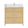 Custom image for Scandinavian Oak with Brushed Nickel Trim / White Quartz / No Mirror