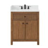 Custom image for Toasted Walnut with Matte Black Trim / White Quartz / No Mirror