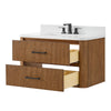 Custom image for Toasted Walnut with Matte Black Trim / Giotto Quartz / No Mirror