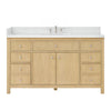 Custom image for Scandinavian Oak with Brushed Nickel Trim / Giotto Quartz / No Mirror
