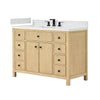 Custom image for Scandinavian Oak with Matte Black Trim / Giotto Quartz / No Mirror
