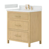 Custom image for Scandinavian Oak with Satin Bronze Trim / White Quartz / No Mirror