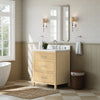 Custom image for Scandinavian Oak with Brushed Nickel Trim / White Quartz / No Mirror